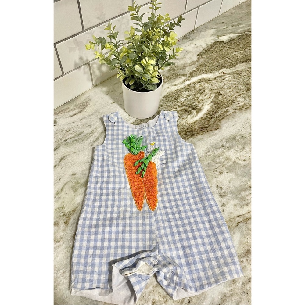 9-12 month Easter smocked one piece (Mudpie)